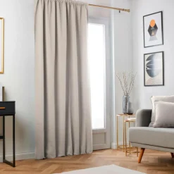 Rideau obscurcissant thermique galon fronceur (140 x 240 cm) Minuit Taupe