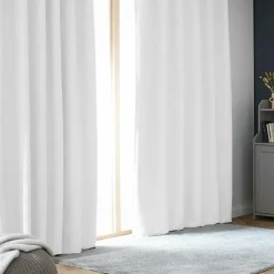 Rideau obscurcissant thermique galon fronceur (140 x 240 cm) Alba Blanc perle