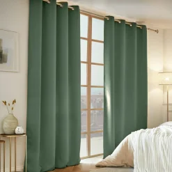 Rideau obscurcissant thermique (140 x 240 cm) Calore Vert romarin
