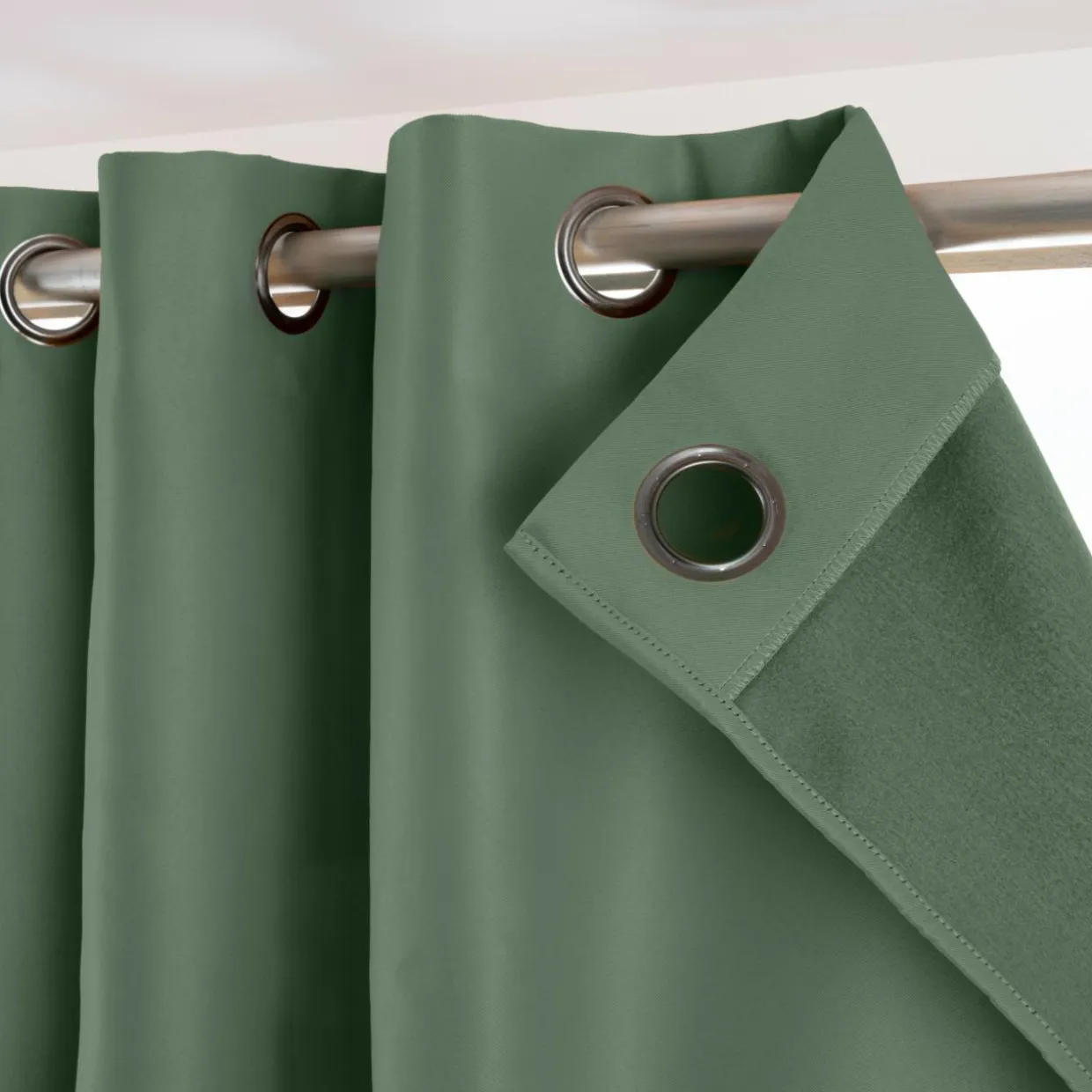 Rideau obscurcissant thermique (180 x 260 cm) Calore Vert romarin