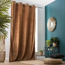 Rideau obscurcissant velours (140 x 240 cm) Fern Camel