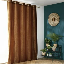 Rideau obscurcissant velours (180 x 260 cm) Fern Camel