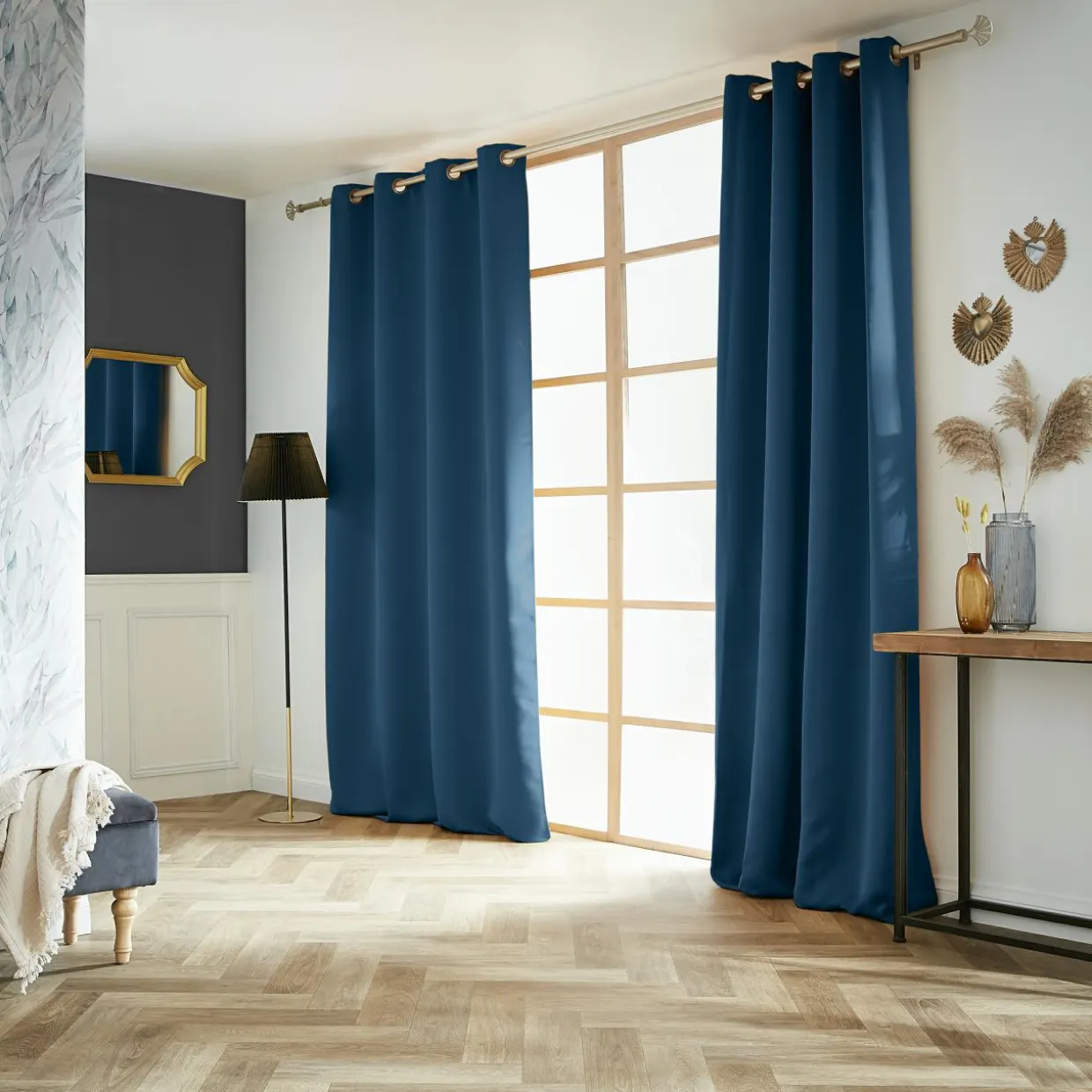 Rideau obscurcissant (140 x 280 cm) Dark Bleu pétrole