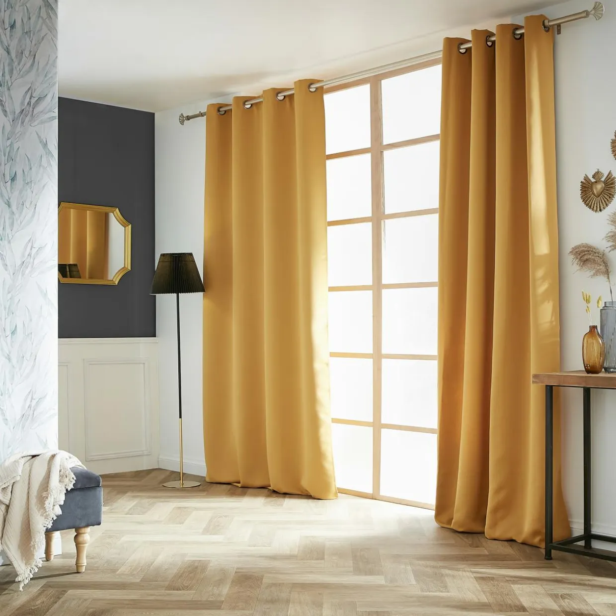 Rideau obscurcissant (140 x 280 cm) Dark Jaune moutarde