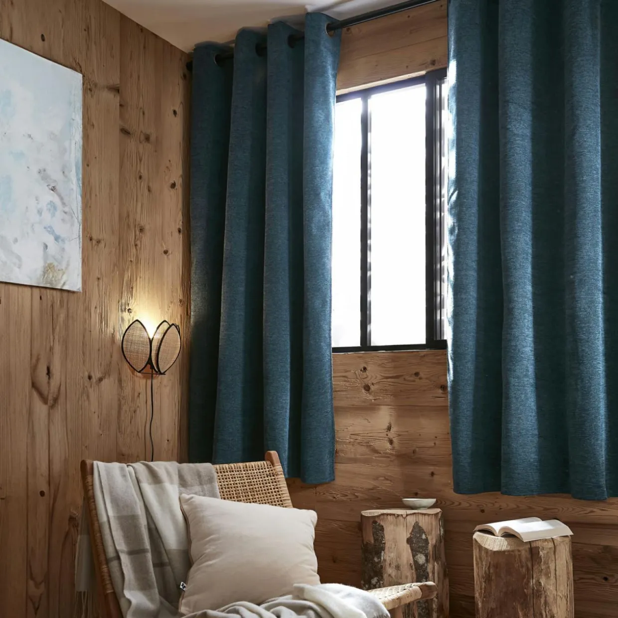 Rideau occultant isolant Total Blackout (140 x 180 cm) Magnus Bleu nuit