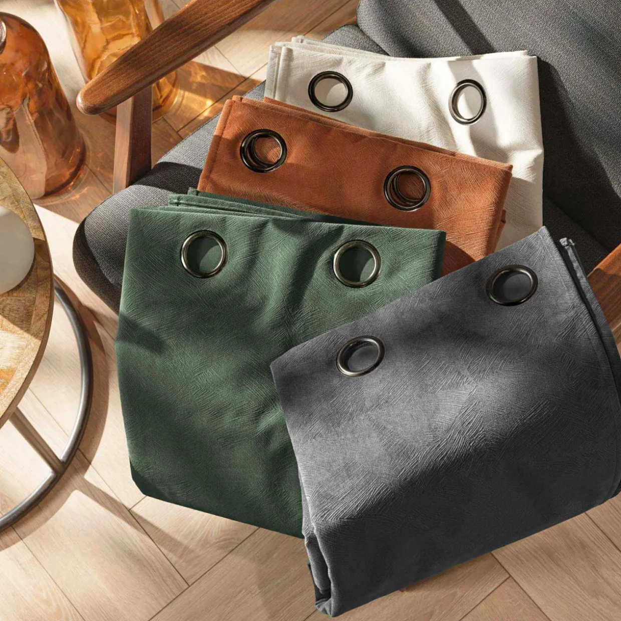 Rideau occultant velours (140 x 260 cm) Olympe Camel