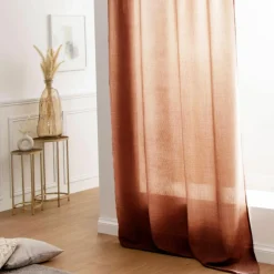 Rideau oeillets (140 x 260 cm) Bea Terracotta