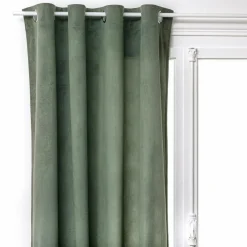 Rideau oeillets (140 x 260 cm) Lilou Vert kaki