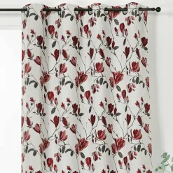 Rideau oeillets (135 x 250 cm) Magnolia Rouge