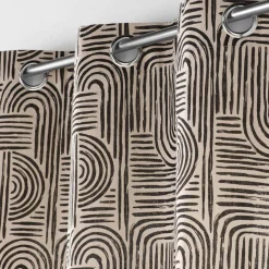 Rideau oeillets (140 x 240 cm) Pandore Noir