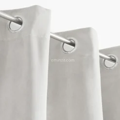 Rideau oeillets (140 X 260 cm) Velours Ivoire
