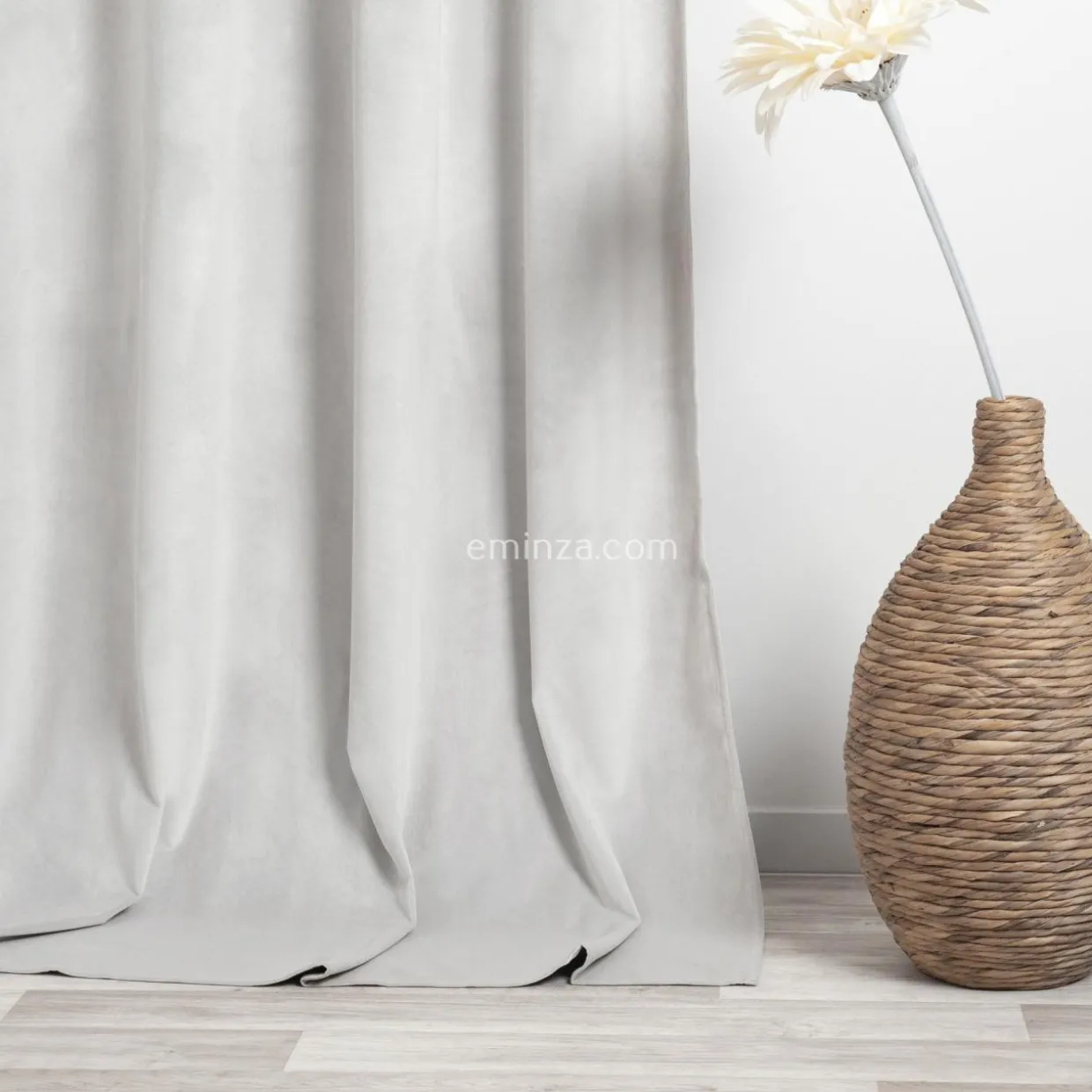 Rideau oeillets (140 X 260 cm) Velours Ivoire