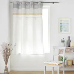 Rideau polycoton (140 x 180 cm) Iliade Blanc