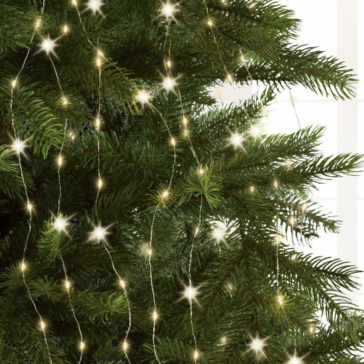 Rideau pour sapin H1,80 m 408 Micro LED Flashing light Blanc chaud