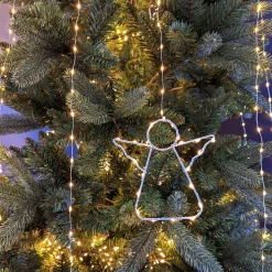 Rideau pour sapin Micro Led H2,10 m 762 LED Ange Blanc très chaud
