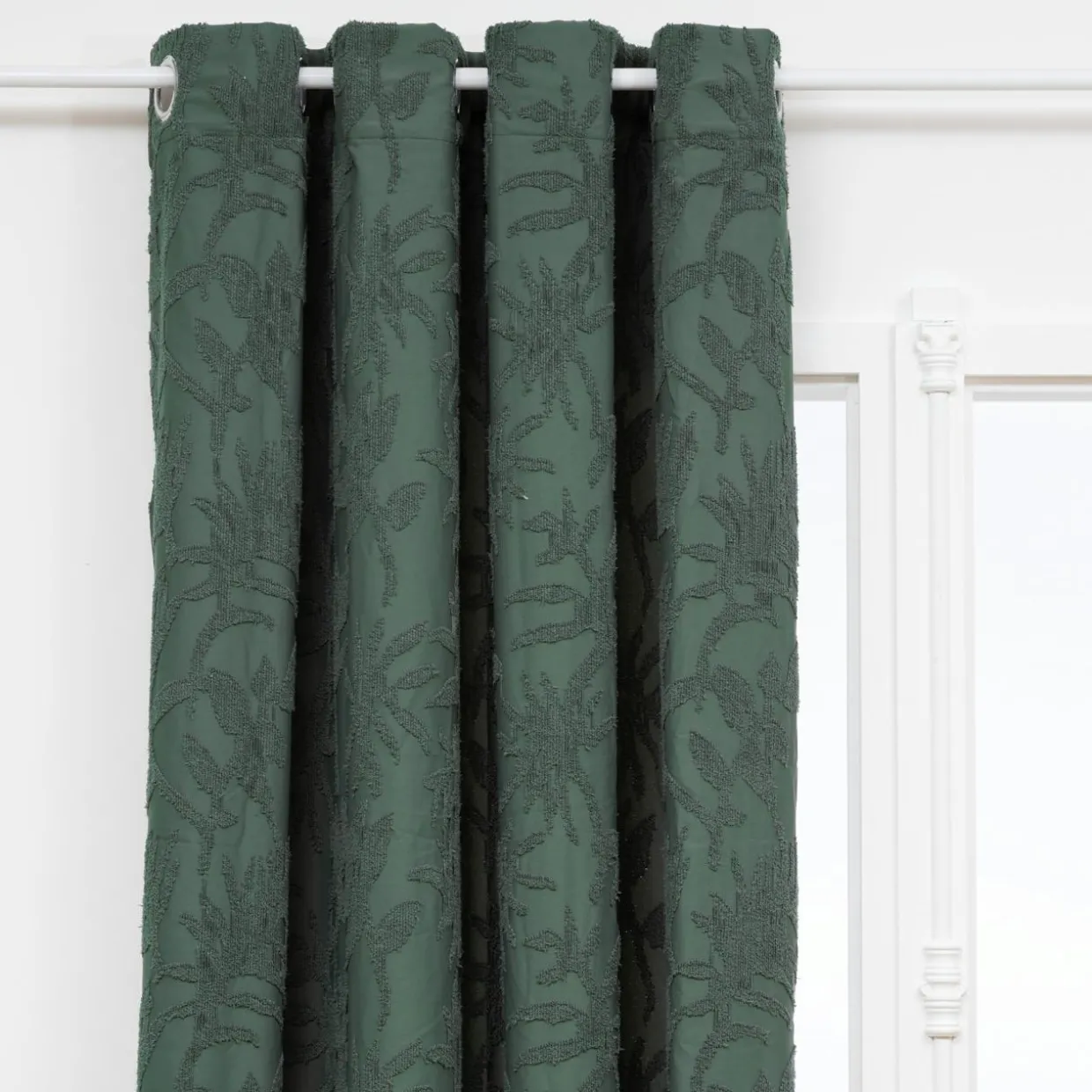 Rideau tissé (135 x 260 cm) Willow Vert kaki