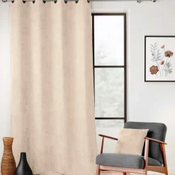 Rideau velours chenille (140 x 260 cm) Leo Ecru