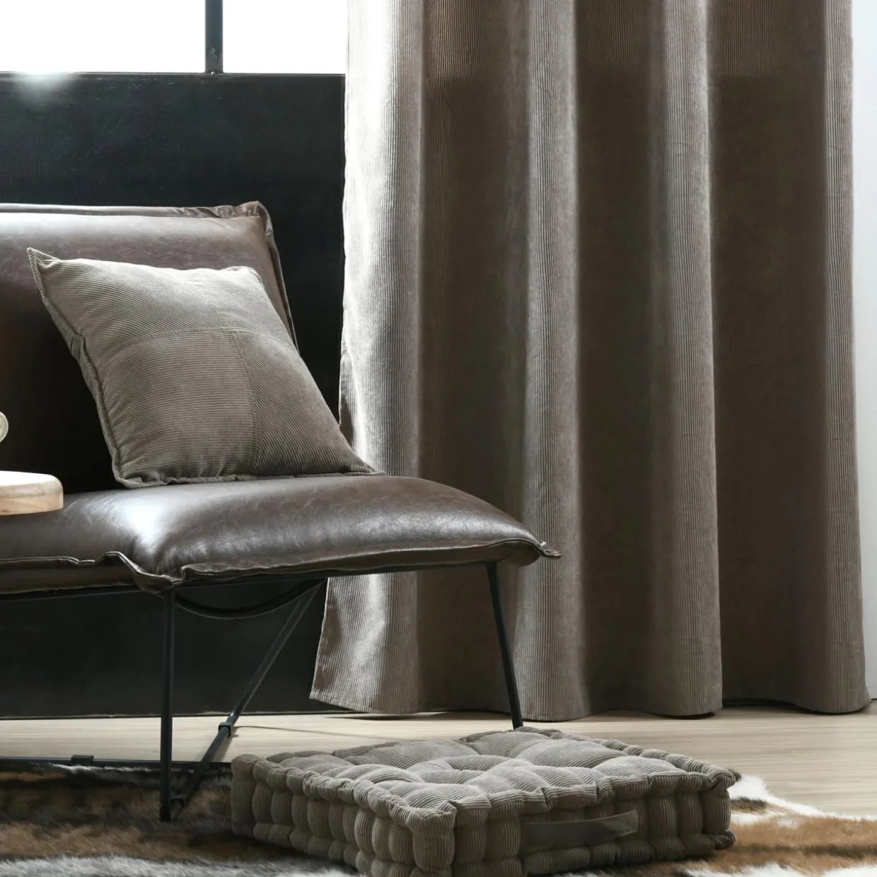 Rideau velours (140 x 260 cm) Dandy Taupe
