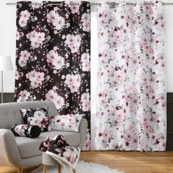 Rideau (140 x 240 cm) Velvet flower Blanc