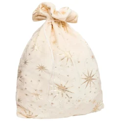 Sac cadeau (H70 cm) Étoiles Célestes Ivoire et doré