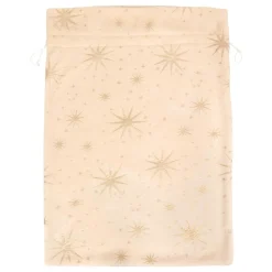 Sac cadeau (H70 cm) Étoiles Célestes Ivoire et doré