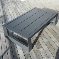 Salon de jardin aluminium 7 places 5 pcs Elba Gris anthracite et gris clair