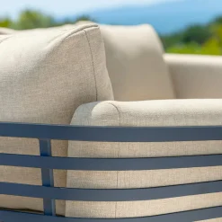 Salon de jardin aluminium 8 places 6 pcs Monte Carlo Gris anthracite et beige