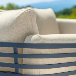 Salon de jardin aluminium 2 places 3 pcs Monte Carlo Gris anthracite et beige