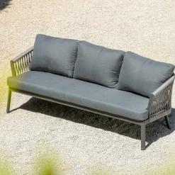 Salon de jardin en aluminium 7 places 5 pcs Amalfi Gris anthracite