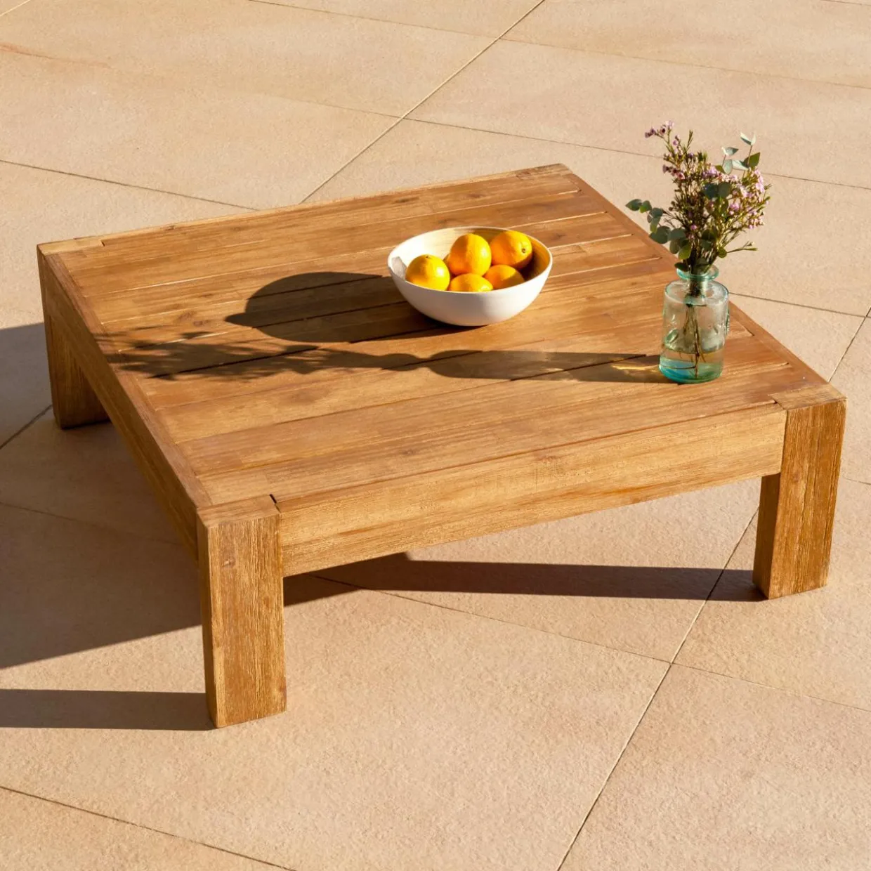 Salon de jardin en bois d'acacia 5 places 4 pcs Bornéo Gris anthracite