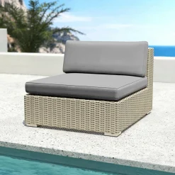 Salon de jardin en résine tressée 9 places 9 pcs Palma Gris et anthracite