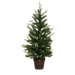 Sapin artificiel de Noël en pot (H100 cm) Helsinki Vert sapin