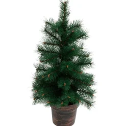 Sapin artificiel de Noël en pot (H70 cm) Windy Peak Vert