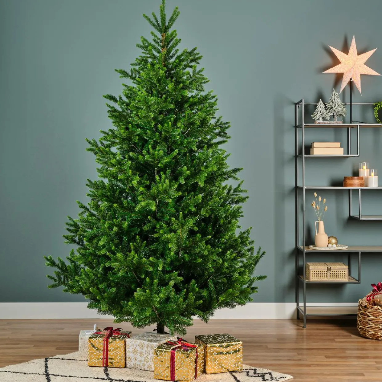 Sapin artificiel de Noël (H180 cm) Abies Nordmann Vert sapin