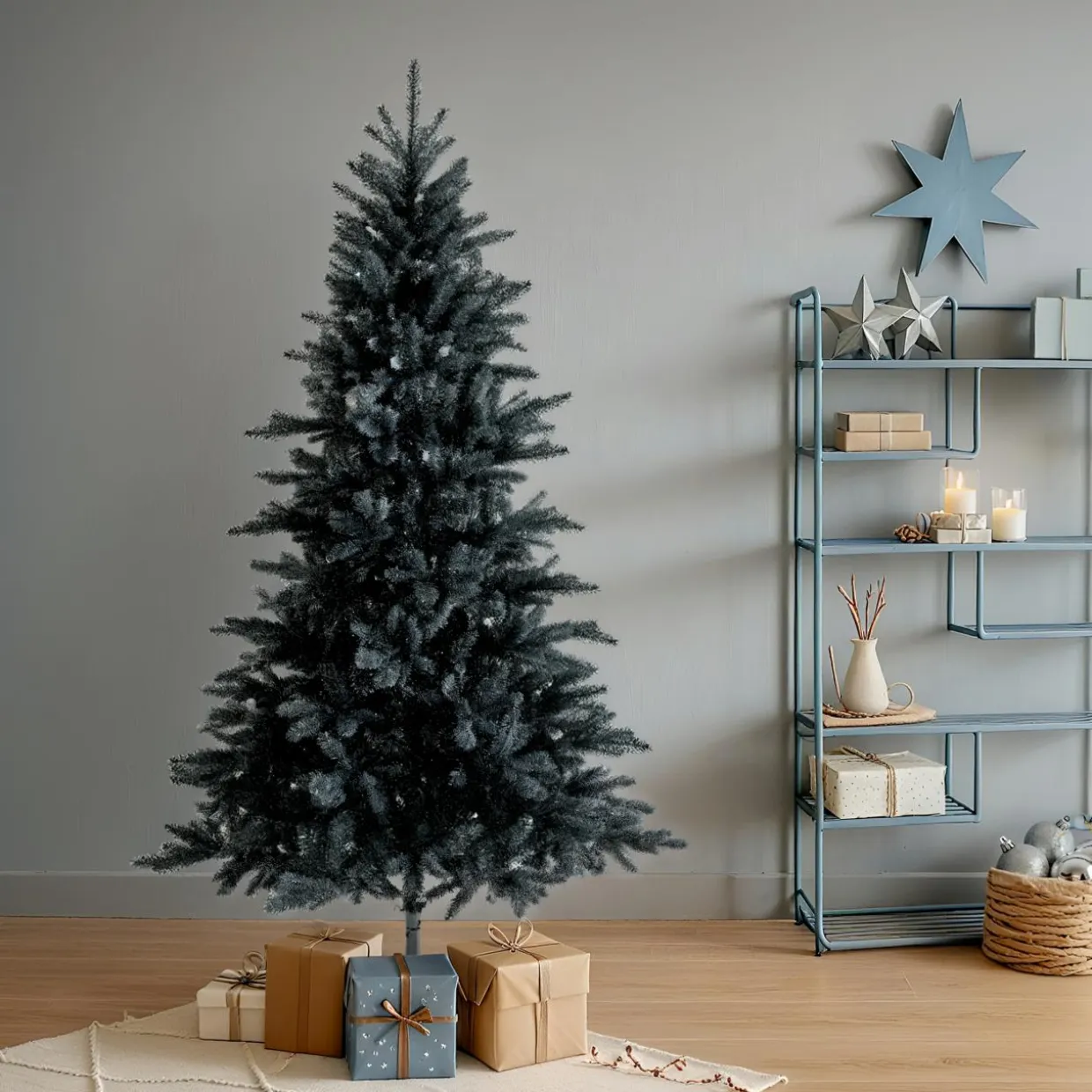 Sapin artificiel de Noël (H210 cm) Munich Noir