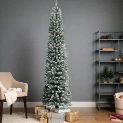 Sapin artificiel de Noël (H300 cm) Narrow Vert enneigé