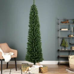 Sapin artificiel de Noël (H210 cm) Narrow Vert sapin