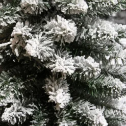 Sapin artificiel de Noël (H210 cm) Narrow Vert enneigé