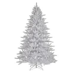 Sapin artificiel de Noël (H240 cm) Odense Blanc irisé et pailleté