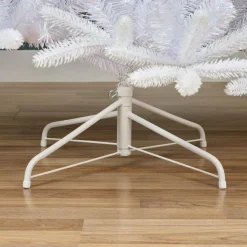 Sapin artificiel de Noël (H210 cm) Odense Blanc irisé et pailleté