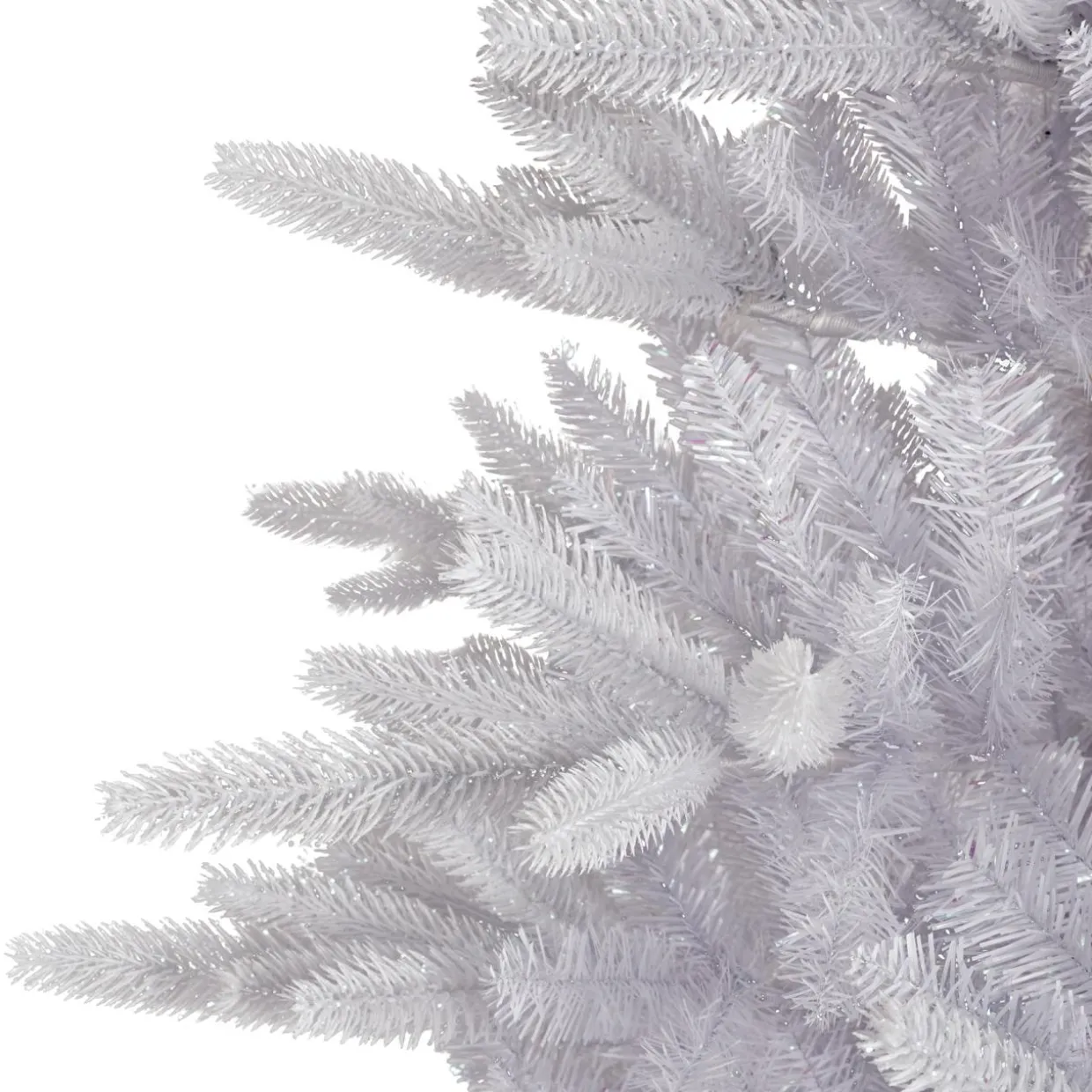 Sapin artificiel de Noël (H180 cm) Odense Blanc irisé et pailleté
