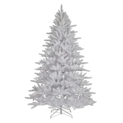 Sapin artificiel de Noël (H180 cm) Odense Blanc irisé et pailleté