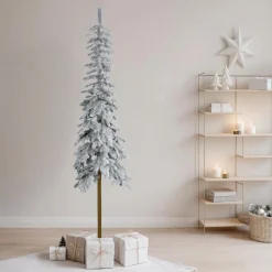 Sapin artificiel de Noël (H240 cm) Sierra Vert enneigé