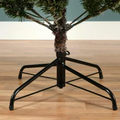 Sapin de Noël artificiel lumineux 430 LED (H210 cm) Allix Vert enneigé