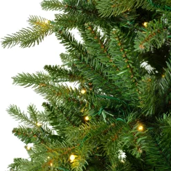 Sapin de Noël artificiel lumineux 430 LED (H210 cm) Allix Vert sapin