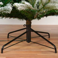 Sapin de Noël artificiel lumineux 550 LED (H210 cm) Glorious Vert enneigé