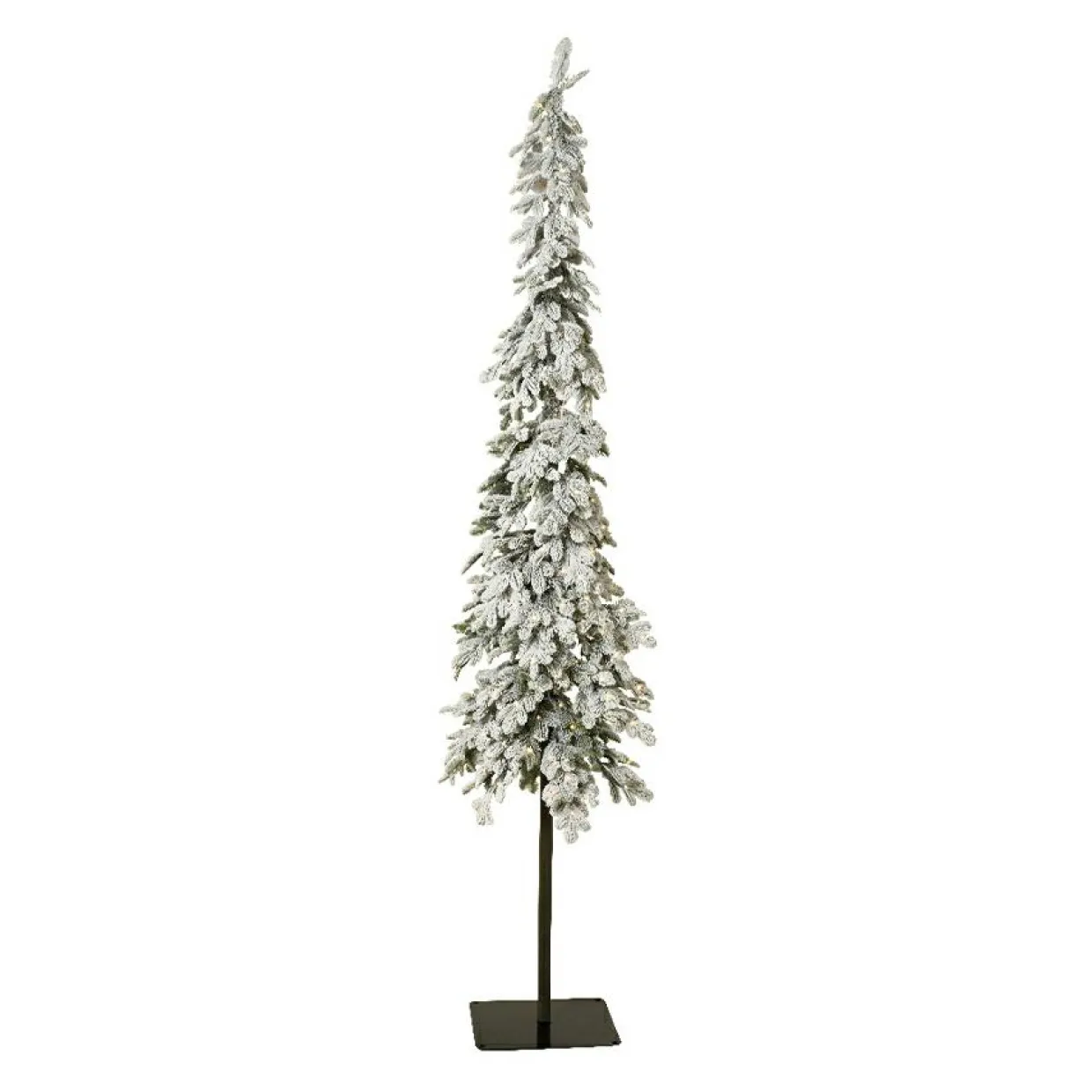Sapin de Noël artificiel lumineux 250 LED (H240 cm) Sierra Vert enneigé