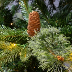 Sapin de Noël artificiel lumineux (H240 cm) Washington Luxe Vert sapin