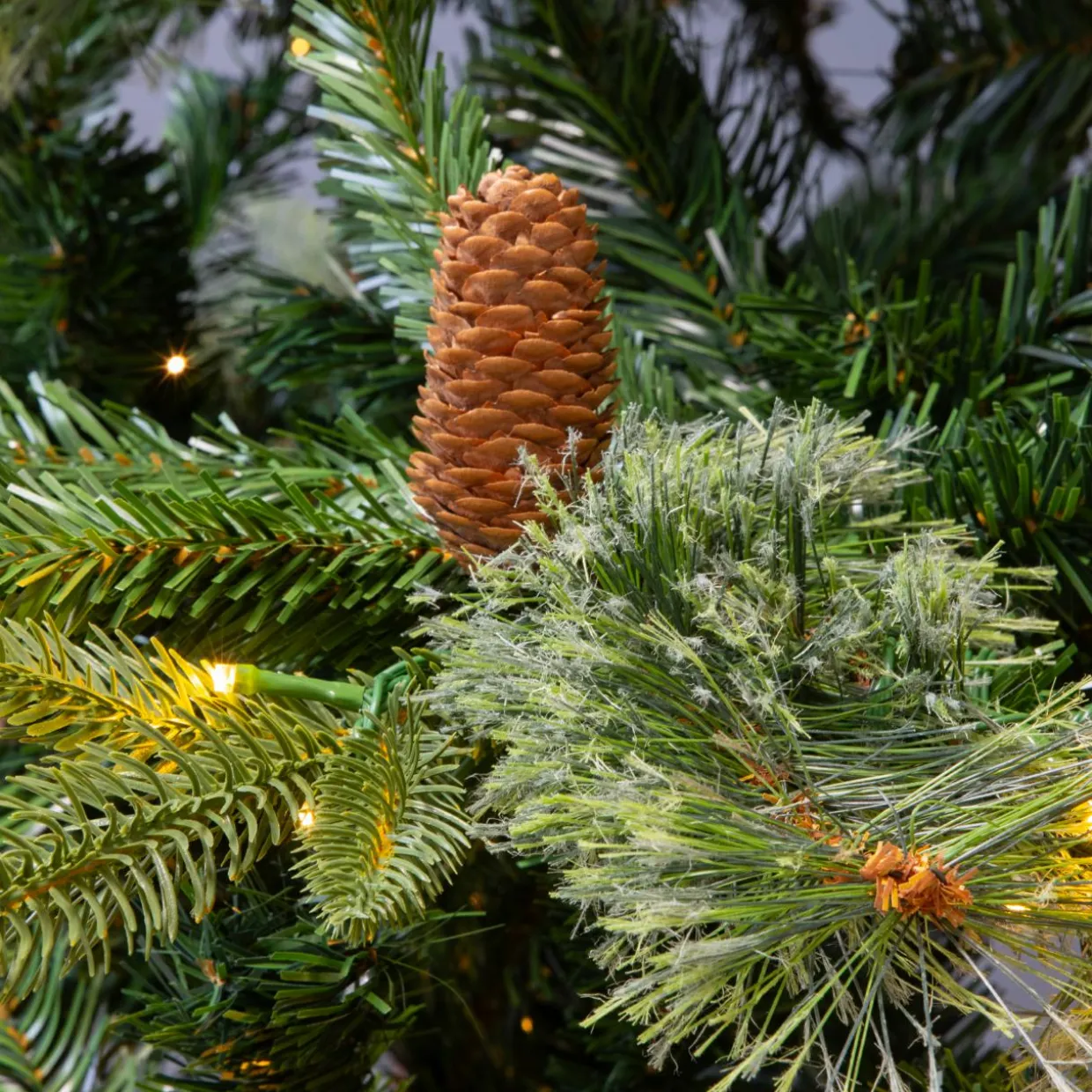 Sapin de Noël artificiel lumineux (H240 cm) Washington Luxe Vert sapin