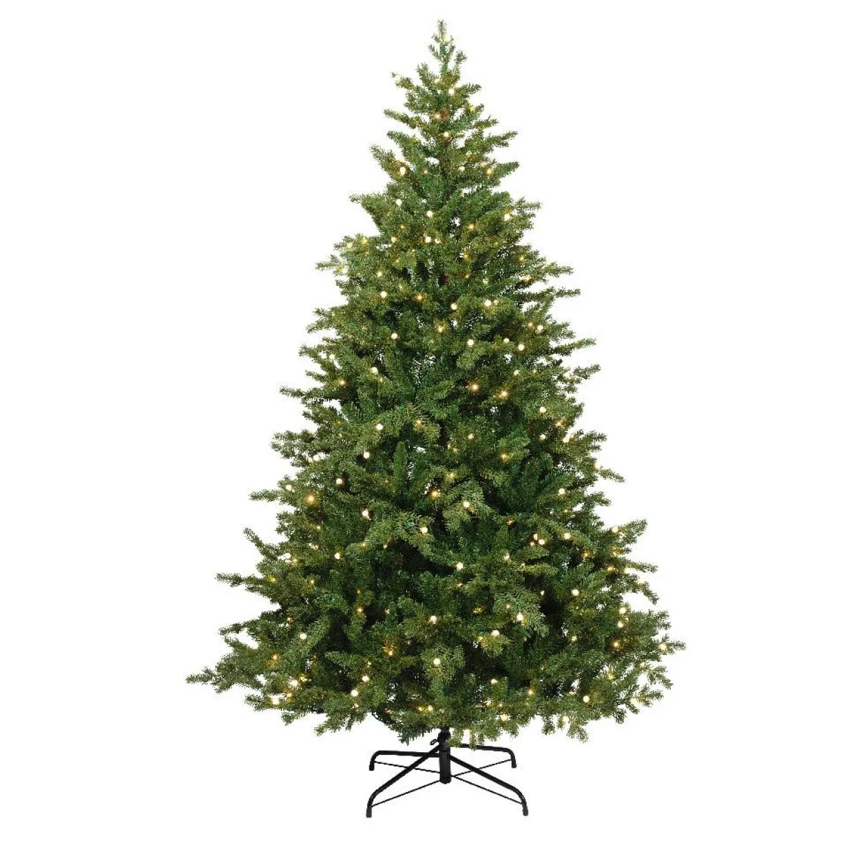 Sapin de Noël artificiel lumineux 600 LED (H240 cm) Idaho Vert sapin